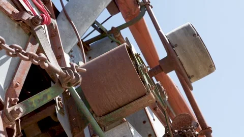 Antique Farm Combine Stock Footage 286401854