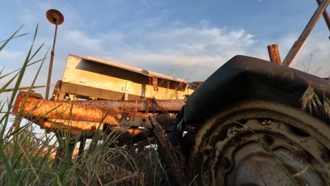 Antique Farm Implement Stock Footage 249919689