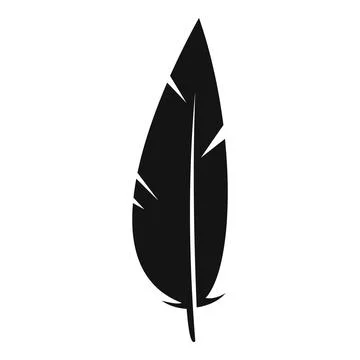 Antique feather icon simple vector. Pen quill Stock Illustration