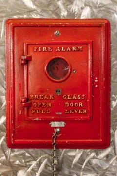 Antique Fire Alarm Switch Stock Photos