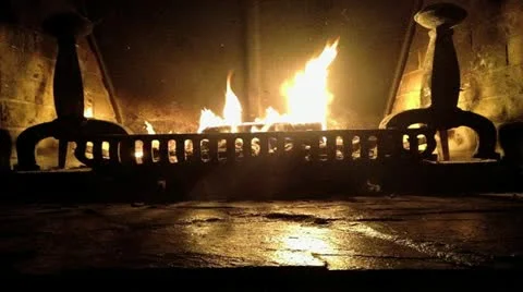 Antique fire place Stock Footage 14908667