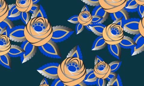 Antique flower pattern Stock Illustration