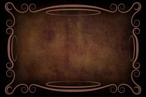 Antique Frame on Background With Texture Stock-Illustration