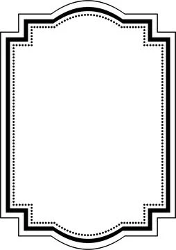 Antique frame on isolated white background. Stock Illustration