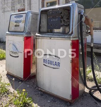 Antique gasoline pump Stock Photos