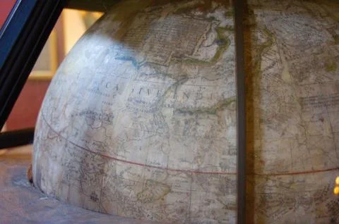 Antique globe. World map. Stock Photos