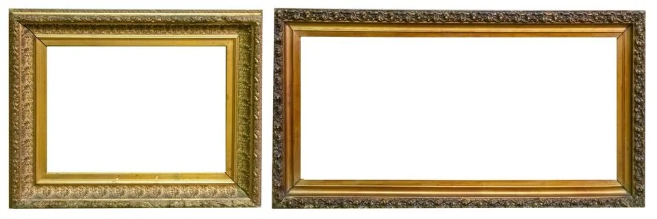 Antique gold antique picture frames Stock Photos