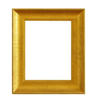Antique gold frame holding empty white space Stock Photos