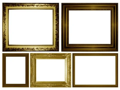 Antique gold frame Stock Photos