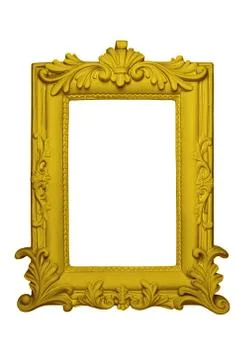 The antique gold frame Stock Photos