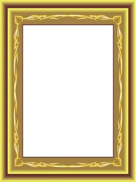 Antique gold frame (vector) Stock Illustration