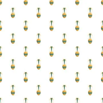 Antique greek amphora vase patterned seamless background イラスト素材