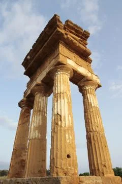 Antique greek temple in agrigento, sicily Stock Photos