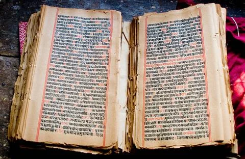 Antique hand script book of Hindu Copyright: xArunxMishra/DinodiaxPhotox  Stock Photos