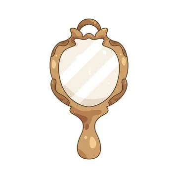 Antique handheld mirror イラスト素材