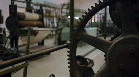 Antique industrial weavers. 스톡 동영상 63066540