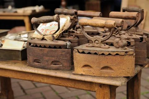 Antique Irons Foto stock