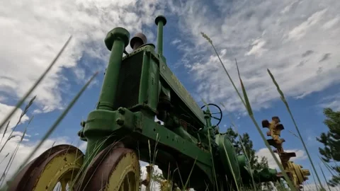 Antique John Deere Tractor Stock Footage 250301219