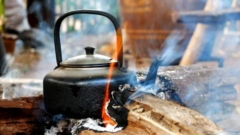 Antique kettle1 Stock Footage 104402900