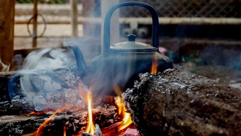 Antique kettle2 Stock Footage 104414496