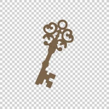 Antique Key Illustration Stock Illustration