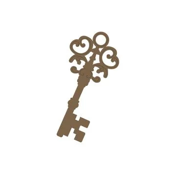 Antique Key Illustration, vector Stock Illustration