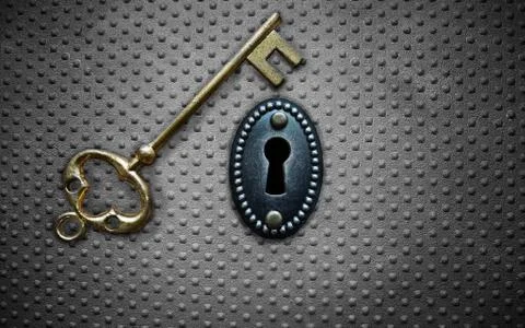 Antique key vault Foto stock