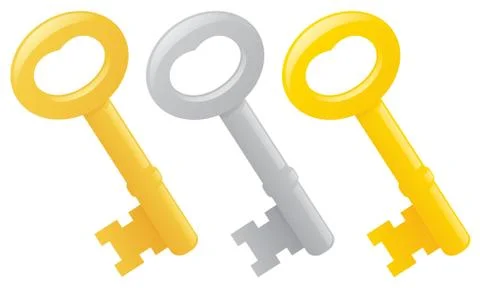 Antique keys Stock Illustration