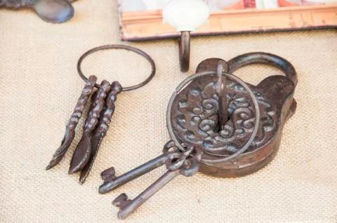 Antique keys Stock Photos
