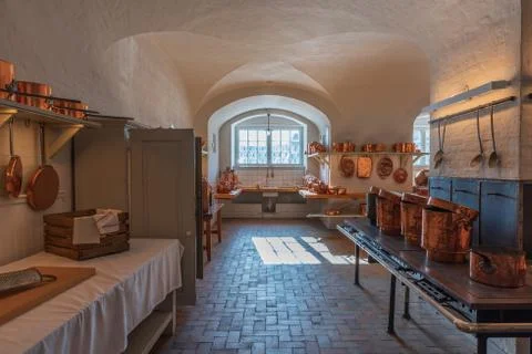Antique kitchen for professional use Stock Photos