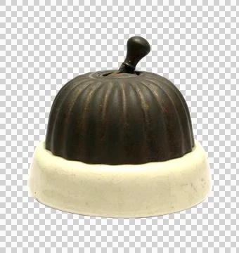 Antique light switch on transparent background png file Stock Photos