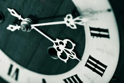 Antique looking clock dial Stock Photos