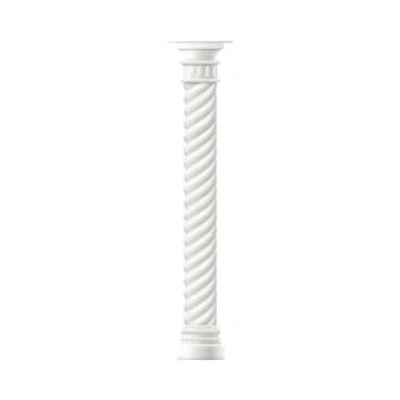 Antique marble column or pillar realistic vector mockup illustration isolated. Ilustración de archivo