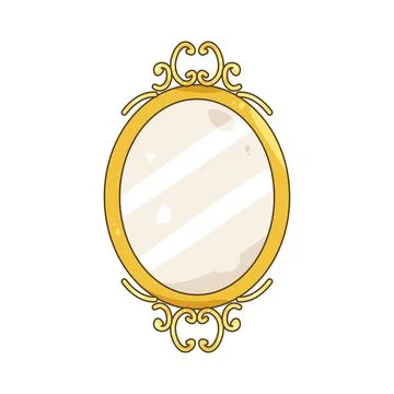 Antique mirror Stock Illustration