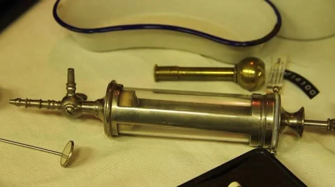 Antique needle injections Stock Footage 51532829