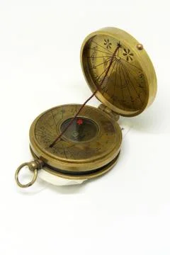 Antique old compass Foto stock