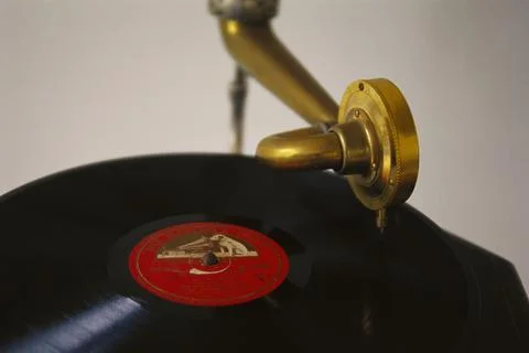 Antique , old gramophone record Stock Photos