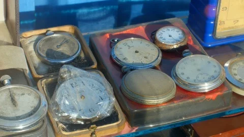 Antique Old Rusty Watches Stock Footage 88712364