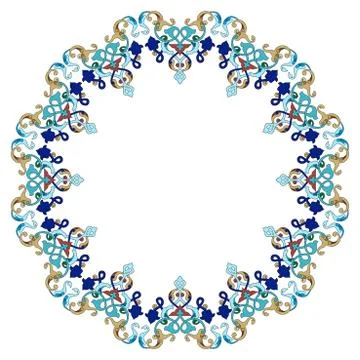 Antique Ottoman borders and frames series forty three Stock Illustration