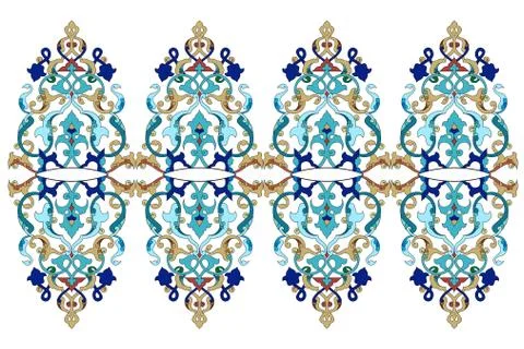 Antique Ottoman borders and frames series forty two Stock Illustration