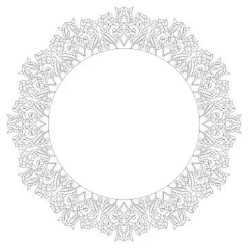 Antique Ottoman borders and frames series thirty six Illustrazione stock