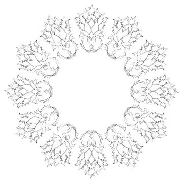 Antique Ottoman borders and frames series thirty seven Stock Illustration