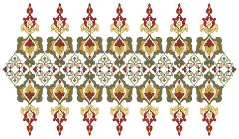 Antique Ottoman borders and frames series forty five Stock Illustration