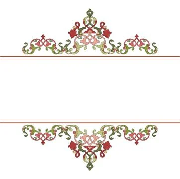Antique Ottoman borders and frames series fifty one Stock Illustration