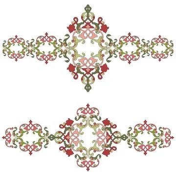 Antique Ottoman borders and frames series fifty three Stock Illustration