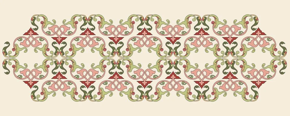 Antique Ottoman borders and frames series fifty Stock Illustration