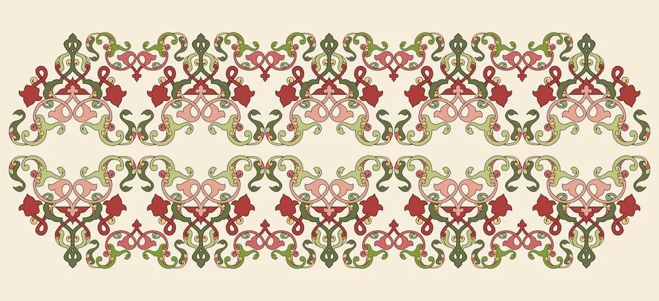 Antique Ottoman borders and frames series forty eight Stock Illustration