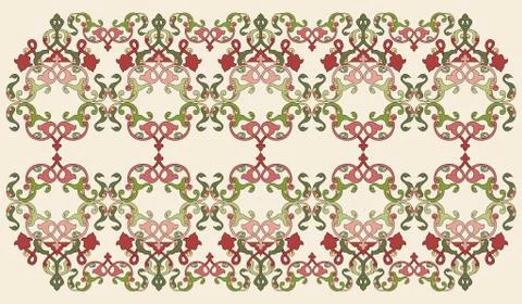 Antique Ottoman borders and frames series forty seven Stock Illustration