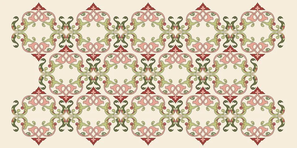 Antique Ottoman borders and frames series forty nine Stock Illustration