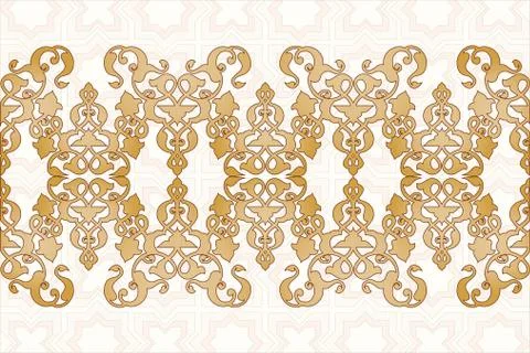 Antique Ottoman borders and frames series fifty eight Stock Illustration